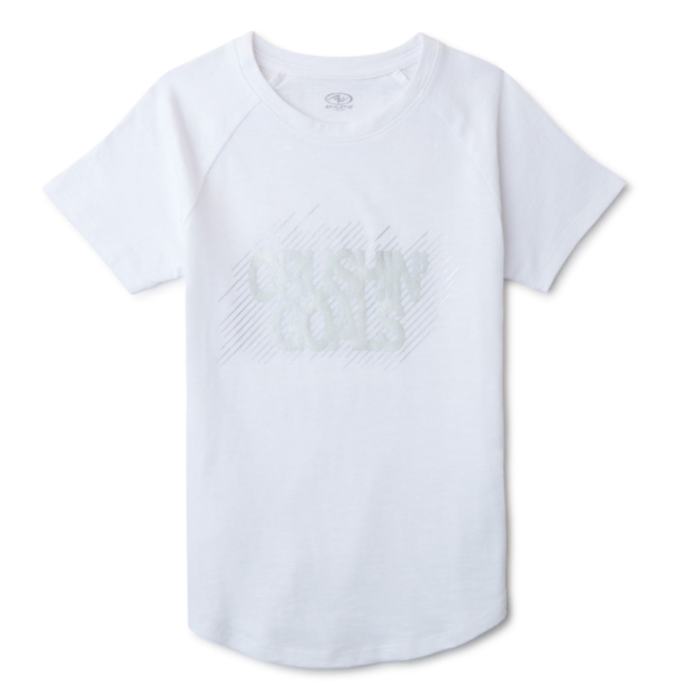 Athletic Works Girls Graphic T-Shirt with Short Sleeves, Size 4-5